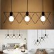 3 In 1 Metal Vintage Ceiling Light Pendant Lamp Cage Lampshade Fixture Chandelier Indoor Lighting