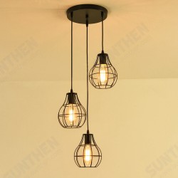 3-Lights Industrial Pendant Lighting Ceiling Metal Vintage Hanging Retro Lamp Without Bulb 3-Lights Industrial Pendant Lighting Ceiling Metal Vintage Hanging Retro Lamp Without Bulb