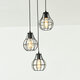 3-Lights Industrial Pendant Lighting Ceiling Metal Vintage Hanging Retro Lamp Without Bulb