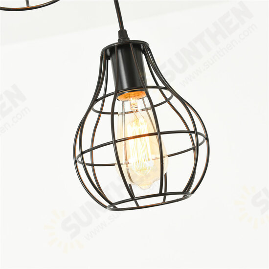 3-Lights Industrial Pendant Lighting Ceiling Metal Vintage Hanging Retro Lamp Without Bulb