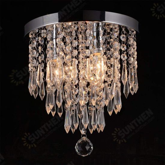 30CM 220V LED Crystal Ceiling Light Chandelier With LED Light Source Hallway Light Entrance Hallway Light Electroplated Modern