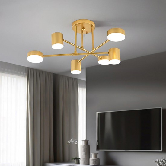 33W 6 Head Modern LED Ceiling Light Home Office Acrylic Lampshade Lamp 110V/220V