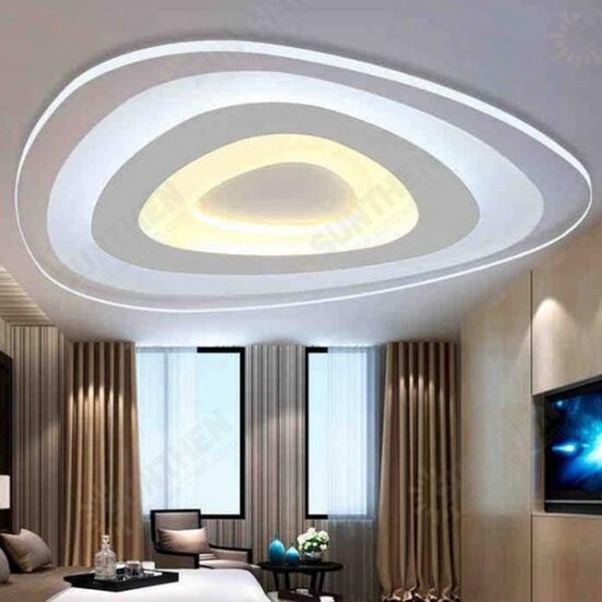 35W Modern Ultrathin LED Flush Mount Ceiling Light 3 Color Adjustable for Living Room Home