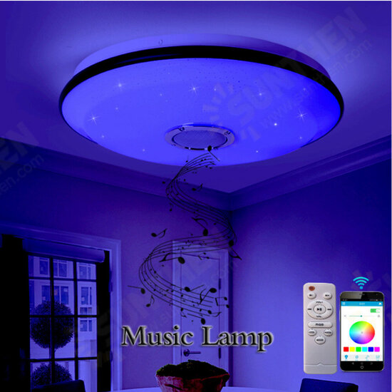 36-60W LED RGB Music Ceiling Lamp bluetooth APP+Remote Control Home Bedroom Lights