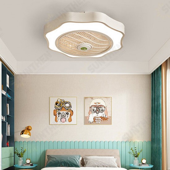 36W 110/220V Ceiling Fan with Lighting LED Light Stepless Dimming Adjustable Wind Speed Remote Control Without Battery Modern LED Ceiling Light