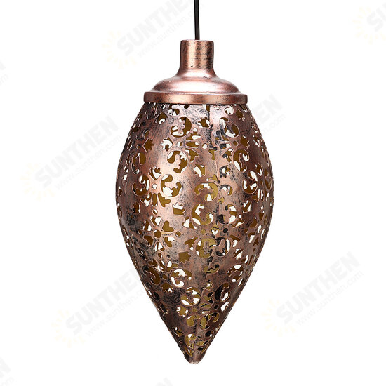 3.94''x8.27''x23.23'' Outdoor Iron Solar Light Pendant Hollow Projection Landscape Garden 3.94''x8.27''x23.23'' Outdoor Iron Solar Light Pendant Hollow Projection Landscape Garden