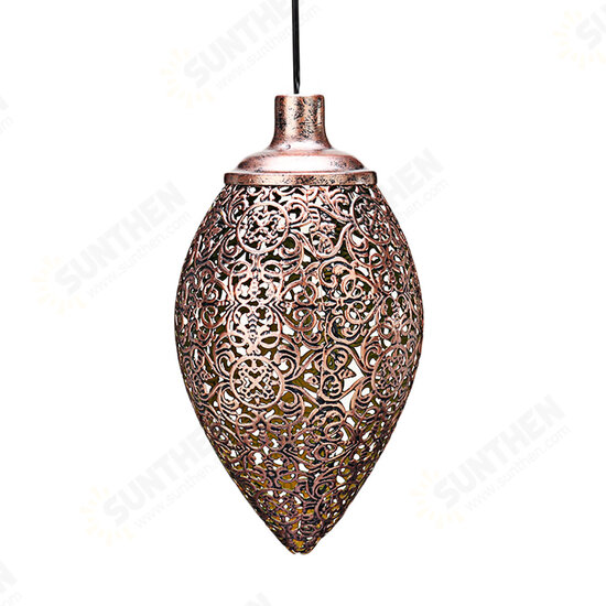 3.94''x8.27''x23.23'' Outdoor Iron Solar Light Pendant Hollow Projection Landscape Garden 3.94''x8.27''x23.23'' Outdoor Iron Solar Light Pendant Hollow Projection Landscape Garden