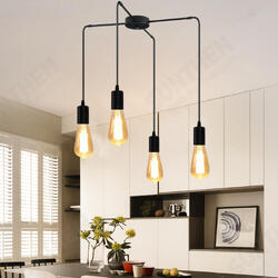 4 Heads E27 Modern LED Chandelier Adjustable Pendant Lamp Ceiling Light Bulb 4 Heads E27 Modern LED Chandelier Adjustable Pendant Lamp Ceiling Light Bulb