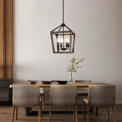4-Light Chandelier Rustic Metal Pendant Light, Adjustable Height Square Pendant Ceiling Hanging Light Fixture with Oil Rubbed Bronze Finish 4-Light Chandelier Rustic Metal Pendant Light, Adjustable Height Square Pendant Ceiling Hanging Light Fixture with Oil Rubbed Bronze Finish
