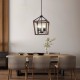 4-Light Chandelier Rustic Metal Pendant Light, Adjustable Height Square Pendant Ceiling Hanging Light Fixture with Oil Rubbed Bronze Finish 4-Light Chandelier Rustic Metal Pendant Light, Adjustable Height Square Pendant Ceiling Hanging Light Fixture with Oil Rubbed Bronze Finish