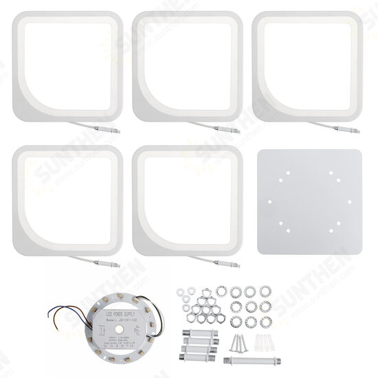 4300LM 900 LED Ceiling Lamp 5Pcs Cube Living Room Bedroom Pendant Light+Remote 4300LM 900 LED Ceiling Lamp 5Pcs Cube Living Room Bedroom Pendant Light+Remote
