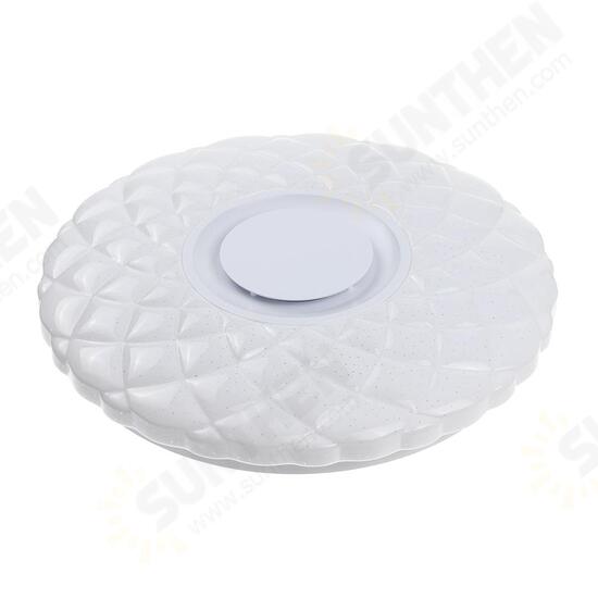 50W Dimmable LED Flush Mount Ceiling Light Bluetooth Speaker Lamp with Remote Controller