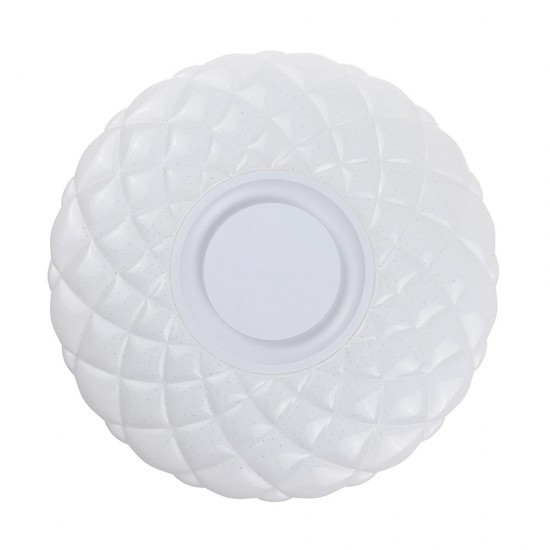 50W Dimmable LED Flush Mount Ceiling Light Bluetooth Speaker Lamp with Remote Controller