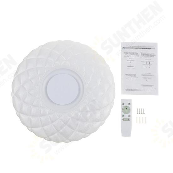 50W Dimmable LED Flush Mount Ceiling Light Bluetooth Speaker Lamp with Remote Controller