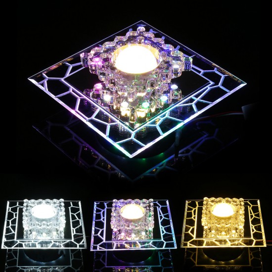 5W 220V 18cm Bright Crystal LED Ceiling Lights Fixture Pendant Aisle Hallway Lamps