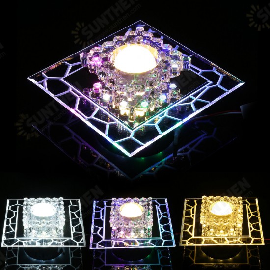 5W 220V 18cm Bright Crystal LED Ceiling Lights Fixture Pendant Aisle Hallway Lamps