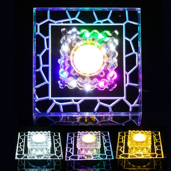 5W 220V 18cm Bright Crystal LED Ceiling Lights Fixture Pendant Aisle Hallway Lamps