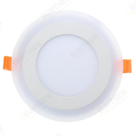 6W RGB Dual Color LED Recessed Ceiling Round Panel Down Light Lamp 6W RGB Dual Color LED Recessed Ceiling Round Panel Down Light Lamp