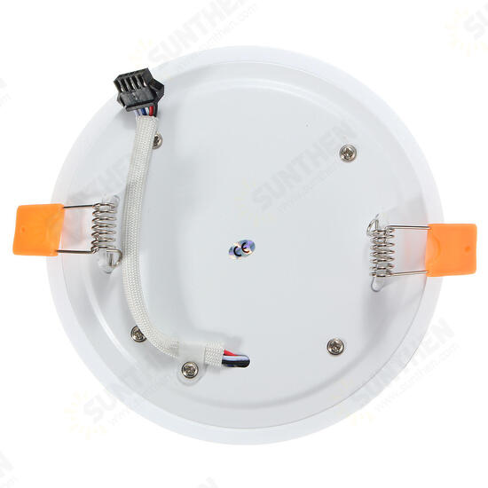 6W RGB Dual Color LED Recessed Ceiling Round Panel Down Light Lamp 6W RGB Dual Color LED Recessed Ceiling Round Panel Down Light Lamp