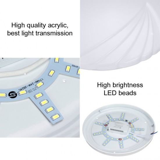 85-265V 14inch 30W LED Ceiling Light Ultra Thin Flush Mount Round Home Fixture Lamp