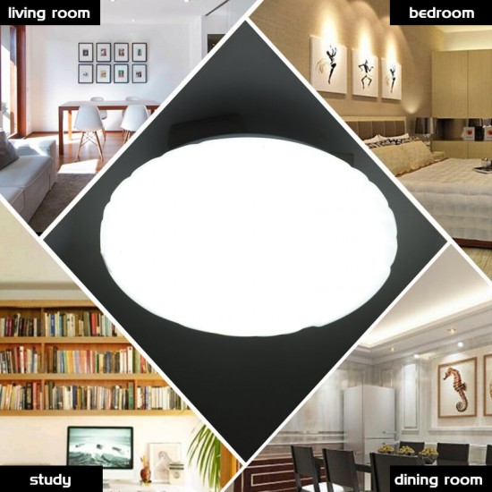 85-265V 14inch 30W LED Ceiling Light Ultra Thin Flush Mount Round Home Fixture Lamp