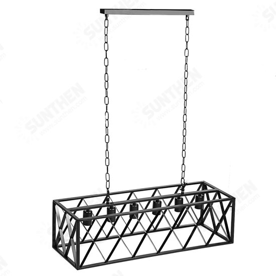 85-265V E27 Industrial Kitchen Pendant 4/6-Light Chandelier Ceiling Lamp Fixture Decor Without Bulb