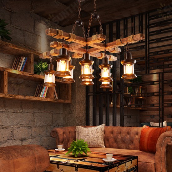 85V-265V E27 Industrial Wooden Pendant Light Ceiling Light Chandelier Home Fixture Decor 85V-265V E27 Industrial Wooden Pendant Light Ceiling Light Chandelier Home Fixture Decor