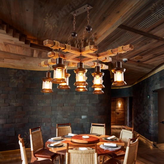 85V-265V E27 Industrial Wooden Pendant Light Ceiling Light Chandelier Home Fixture Decor 85V-265V E27 Industrial Wooden Pendant Light Ceiling Light Chandelier Home Fixture Decor