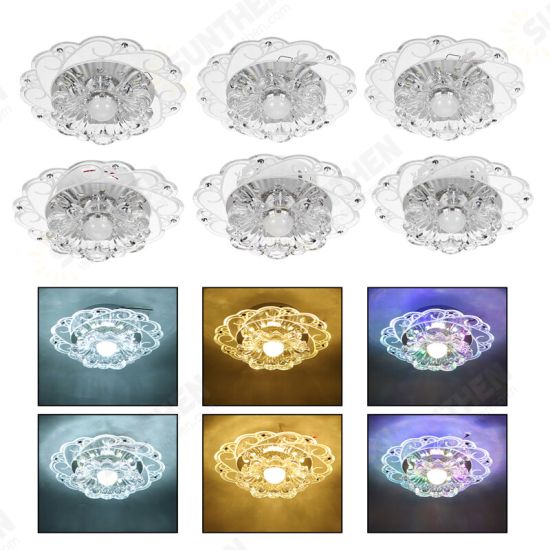9W 90-260V Crystal LED Ceiling Light Fixture Pendant Lamp Lighting Chandelier for Bedroom Living Room Corridor 9W 90-260V Crystal LED Ceiling Light Fixture Pendant Lamp Lighting Chandelier for Bedroom Living Room Corridor