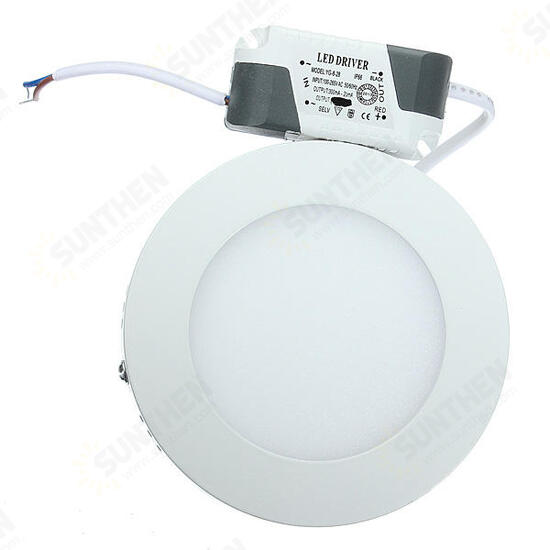 9W Round LED Panel Ceiling Down Light Lamp AC 85-265V