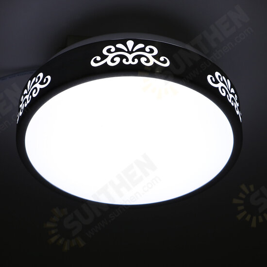 AC110-240V 12W LED Recessed Ceiling Light Modern Round Mount Lamp for Bedroom Study Living Room