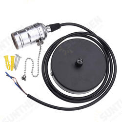 AC110-250V E27 Sliver Vintage Edison Light Socket Lamp Holder Pendant Bulb Adapter with Zipper AC110-250V E27 Sliver Vintage Edison Light Socket Lamp Holder Pendant Bulb Adapter with Zipper