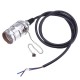 AC110-250V E27 Sliver Vintage Edison Light Socket Lamp Holder Pendant Bulb Adapter with Zipper