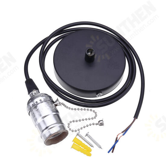 AC110-250V E27 Sliver Vintage Edison Light Socket Lamp Holder Pendant Bulb Adapter with Zipper AC110-250V E27 Sliver Vintage Edison Light Socket Lamp Holder Pendant Bulb Adapter with Zipper