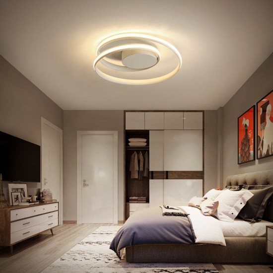 AC110V-220V 46x8CM Bedroom Lamp Simple Modern Living Room Dining Room Light Personality Creative Nordic Style Master Bedroom LED ceiling Light
