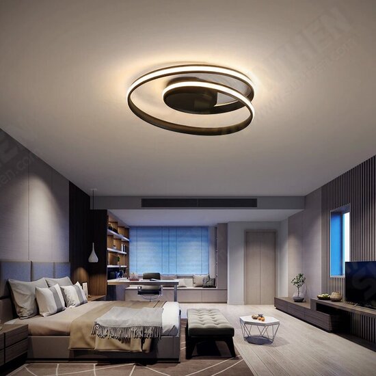 AC110V-220V 46x8CM Bedroom Lamp Simple Modern Living Room Dining Room Light Personality Creative Nordic Style Master Bedroom LED ceiling Light