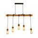 AC85-265V Industrial Wooden E27 Pendant Light Ceiling Lamp Chandeliers Lighting Fixtures Without Bulb