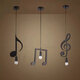AC85-265V Music Symbol Pendant Lights E27 Creative Black Led Pendant Lamp for Bar bedroom bookroom Pendant Lighting Without Bulb AC85-265V Music Symbol Pendant Lights E27 Creative Black Led Pendant Lamp for Bar bedroom bookroom Pendant Lighting Without Bulb