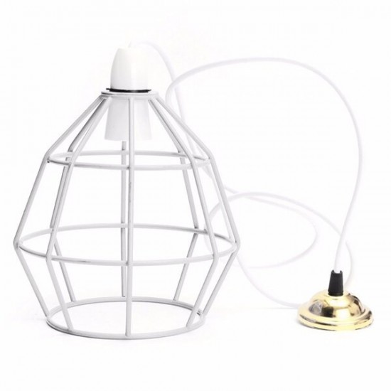 B22 Vintage Industrial Style Metal Cage Wire Frame Ceiling Pendant Light Lamp Shades 110-240V