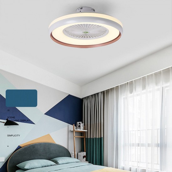 Ceiling Fan with Lighting 3 Color Temperature Adjustable Wind Speed Remote Control Without Battery Modern LED Light for Bedroom Living Dining Room
