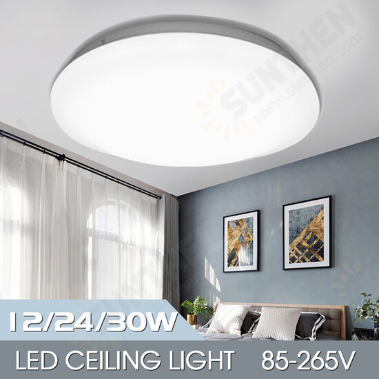 Ceiling Light 12/24/30W 85V-265V 28cm LED Mount Fixture Lamp Bedroom Living Room Ceiling Light 12/24/30W 85V-265V 28cm LED Mount Fixture Lamp Bedroom Living Room