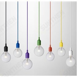 Colorful E27 Silicone Rubber Pendant Light Lamp Holder Socket DIY Colorful E27 Silicone Rubber Pendant Light Lamp Holder Socket DIY