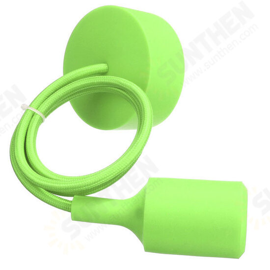 Colorful E27 Silicone Rubber Pendant Light Lamp Holder Socket DIY