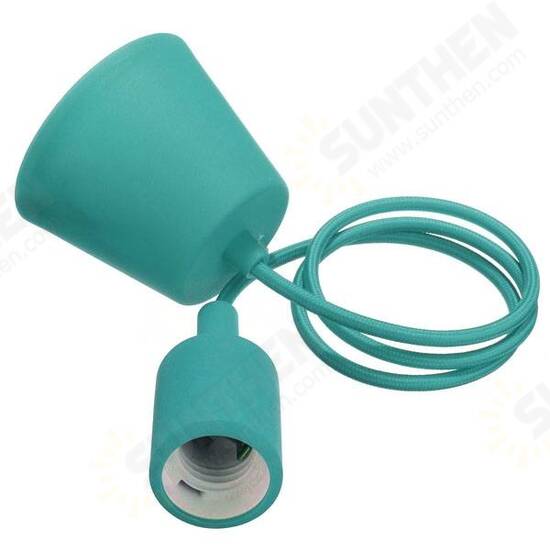 Colorful E27 Silicone Rubber Pendant Light Lamp Holder Socket DIY