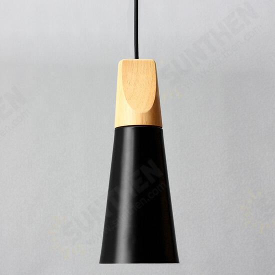 Diameter 11CM Modern Wooden Pendant Ceiling Hanging Lamp Chandelier Kitchen Light Fixture