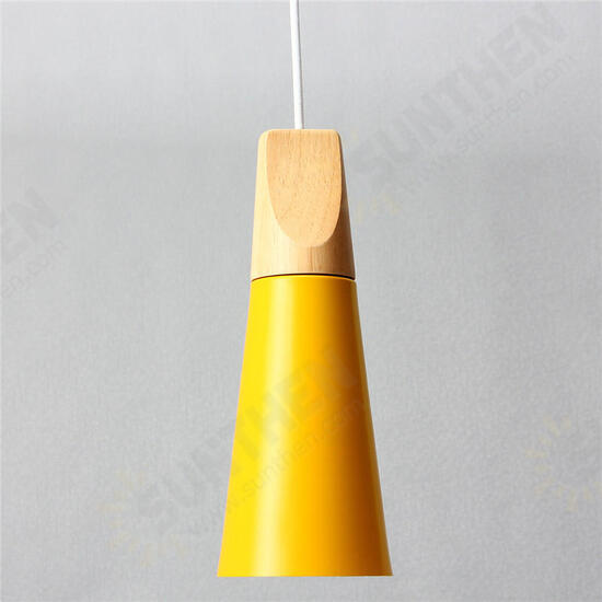 Diameter 11CM Modern Wooden Pendant Ceiling Hanging Lamp Chandelier Kitchen Light Fixture