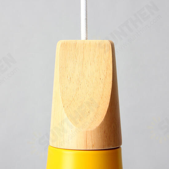 Diameter 11CM Modern Wooden Pendant Ceiling Hanging Lamp Chandelier Kitchen Light Fixture