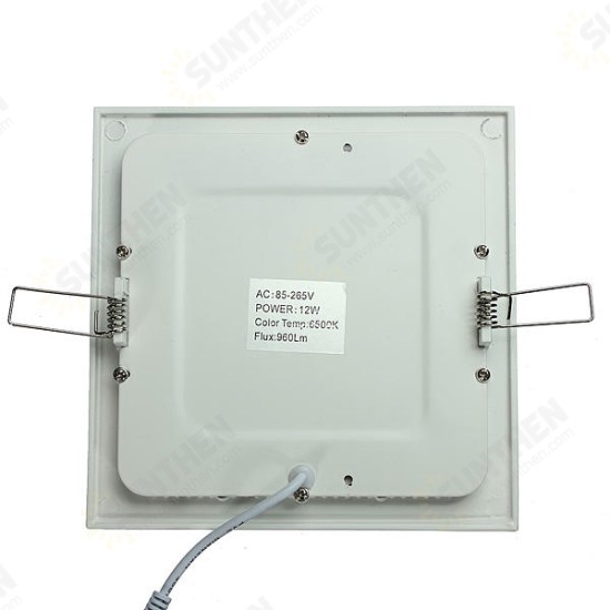 Dimmable 12W Square Ultra Thin Ceiling Energy-Saving LED Panel Light