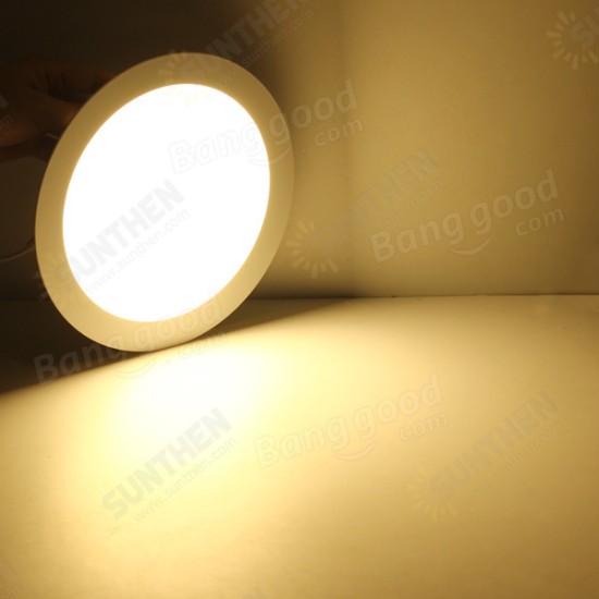 Dimmable Ultra Thin 18W LED Ceiling Round Panel Down Light Lamp