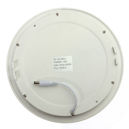 Dimmable Ultra Thin 18W LED Ceiling Round Panel Down Light Lamp